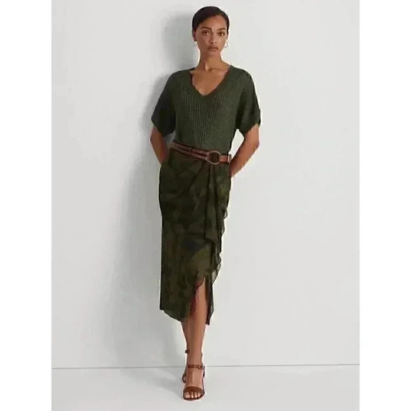 Lauren Ralph Lauren Dresses & Skirts - NEW! Lauren Ralph Lauren Women's 10 Zebra-Print Georgette Midi Skirt NWT $165